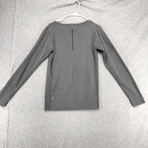 Zyia Active Athletic Compression Tee Wmns M Gray Long Sleeve Thumbholes Stretch - Picture 8 of 11